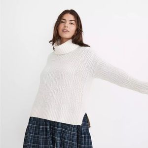 NWT Madewell Checkered Turtleneck Sweater